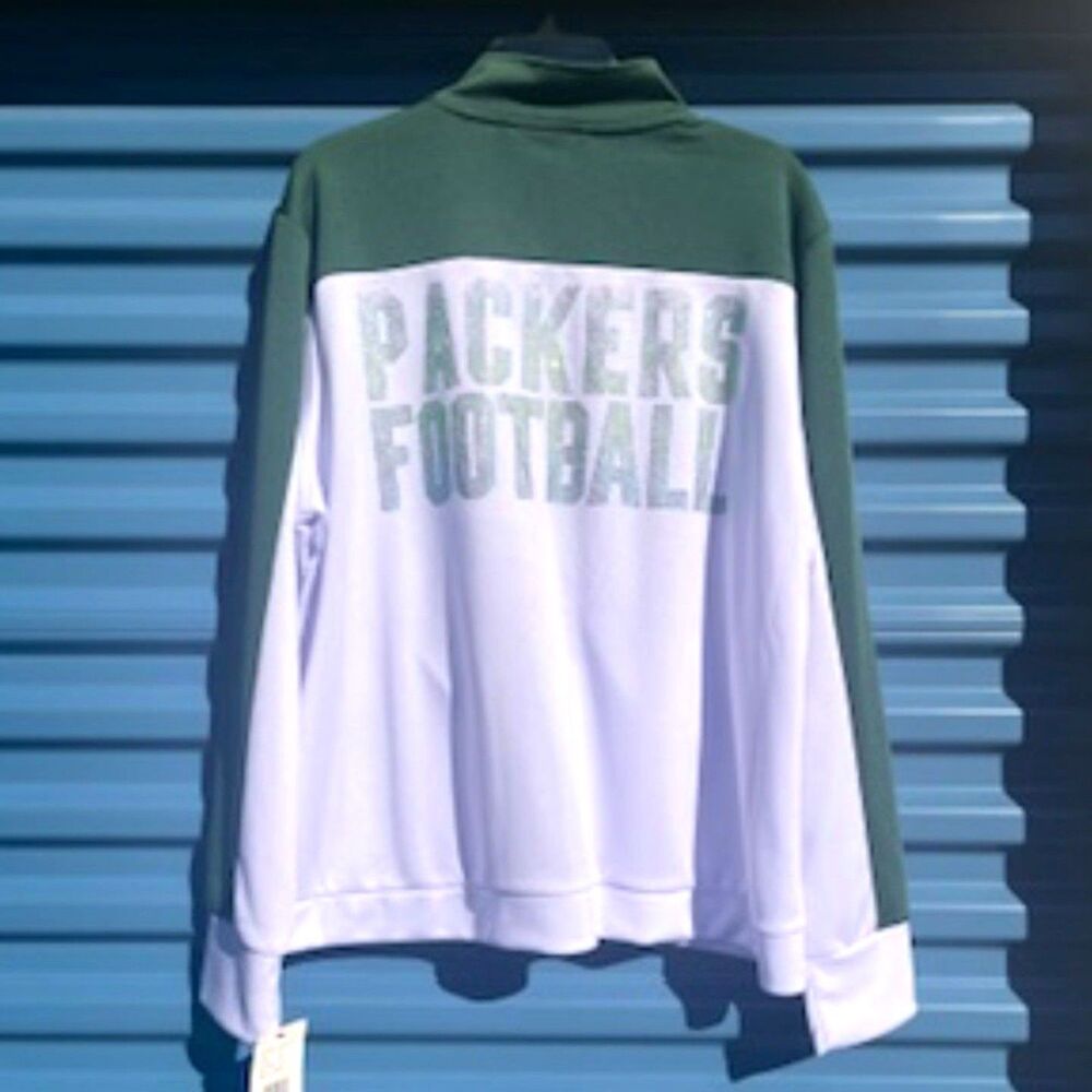 Women's Size: XXL (20-22) Lightweight Full Zip Sports Jacket . Green Bay Packers
